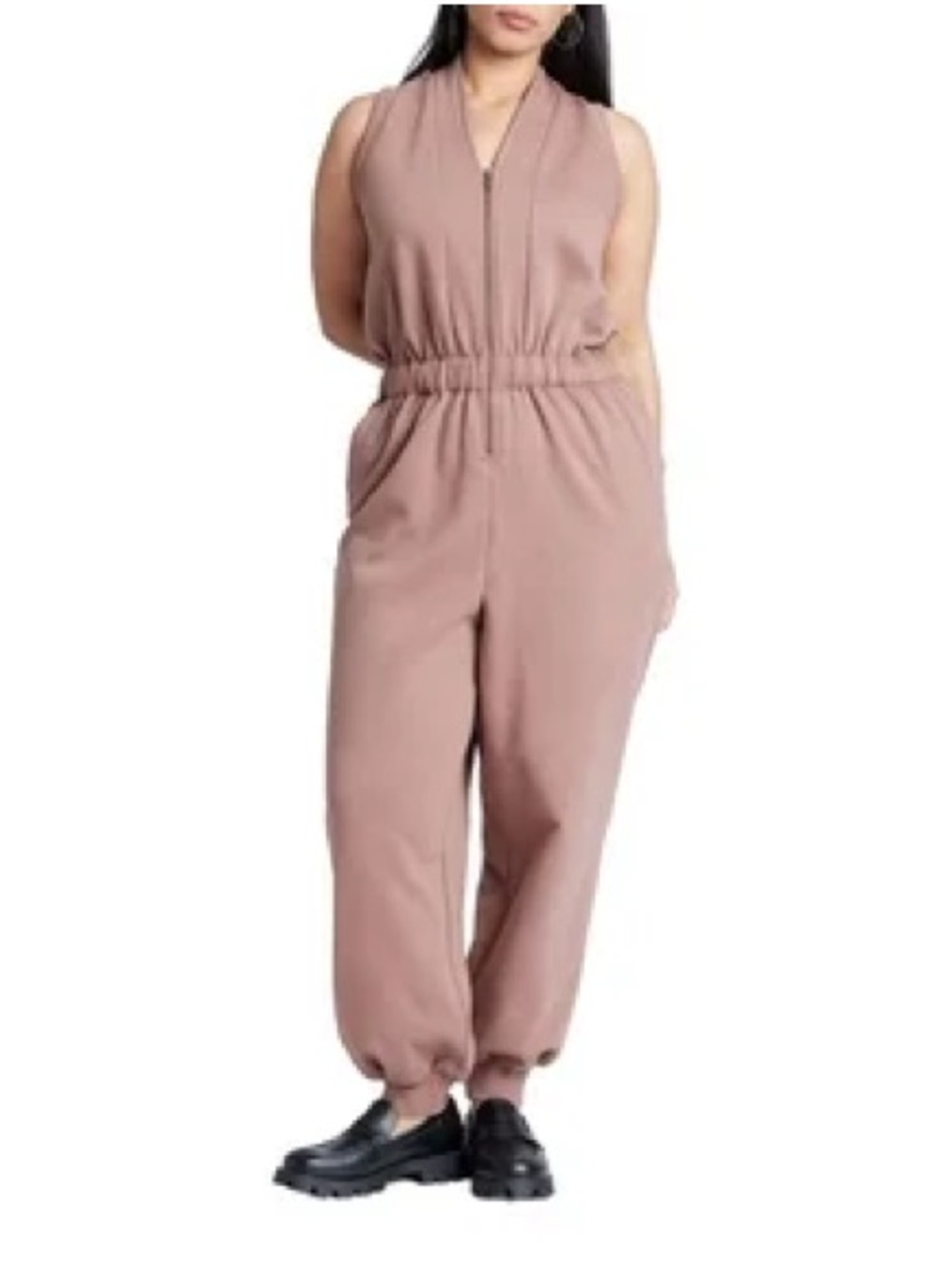 Eloquii Women’s Plus size Jumpsuit in Mauve Pink